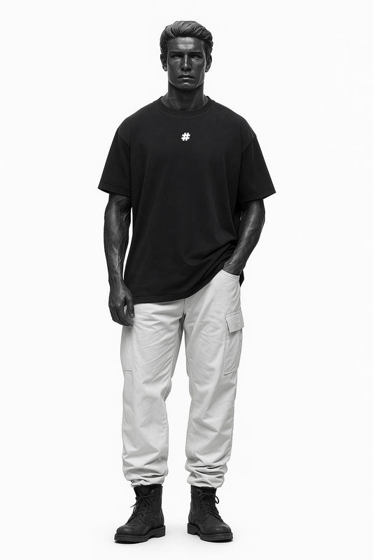 Icon Oversized Black Tee