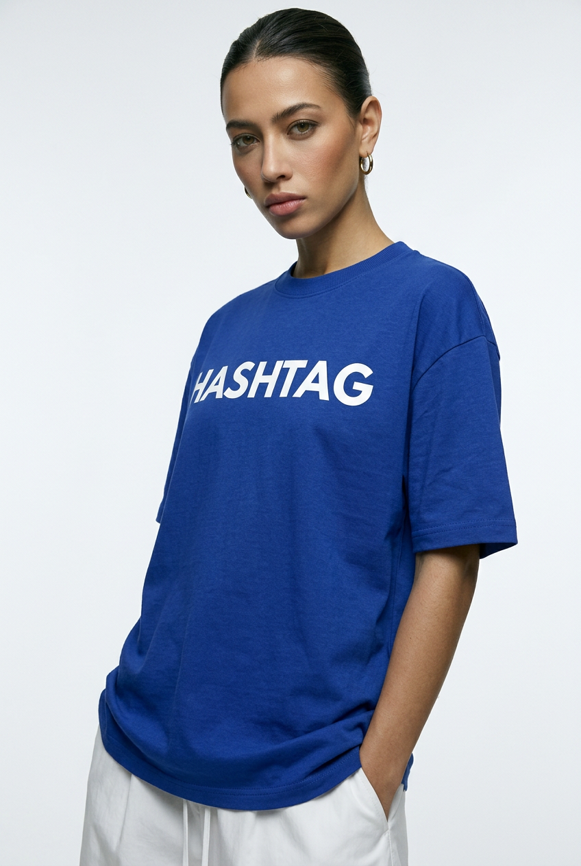 Oversized Fit HASHTAG Tee