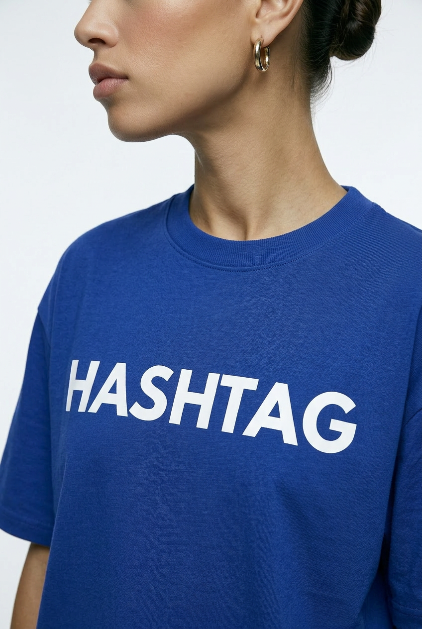 Oversized Fit HASHTAG Tee